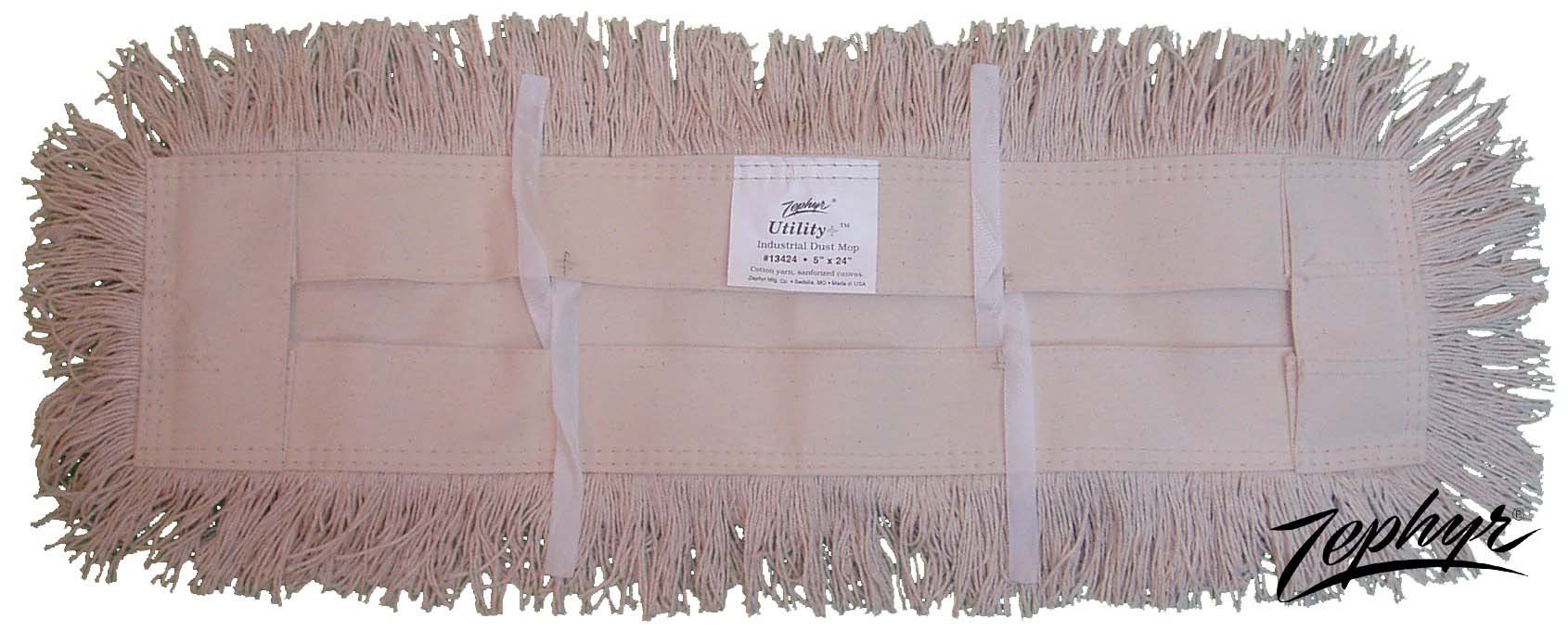 (image for) 5" x 12" Tie-On Dust Mop Head, case of 6